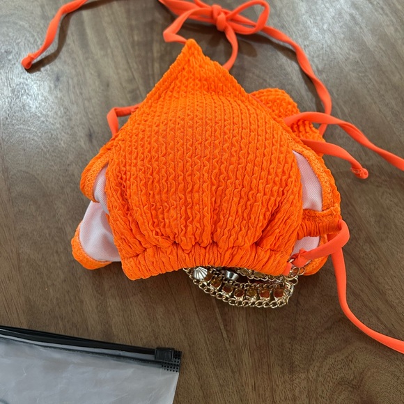 SHEIN Bright Orange Bikini Set - Picture 10 of 12